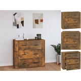 vidaXL Sideboard Räuchereiche 80x33x70 cm Holzwerkstoff