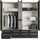 Priess Drehtürenschrank Barcelona 185 x 193 x 54 cm schwarz/weiß