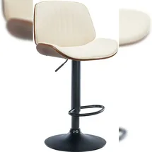 CLP Barhocker Nova Kunstleder walnuss/creme