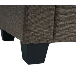 Mendler Sofa-Garnitur Couch-Garnitur 2x 2er Sofa Lyon Stoff/Textil ~ braun