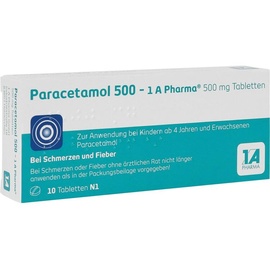 1 A Pharma PARACETAMOL 500 1A Pharma Tabletten 10 St