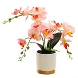 Künstliche Orchidee, Blumentopf, künstliche Blume, Phalaenopsis, Bonsai, Dekoration, künstliche Orchidee (Rosa)