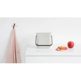 Brabantia Sort & Go Abfallbehälter 6 l light grey