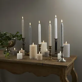 Star Trading Flamme Swirl Stumpenkerze 8 cm grau 2 St.