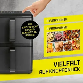 GOURMETmaxx Heißluft-Fritteuse 2400W schwarz