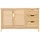 [en.casa] Waschbeckenunterschrank 2 Türen und 3 Schubladen 100 x 60 x 35 cm Beige