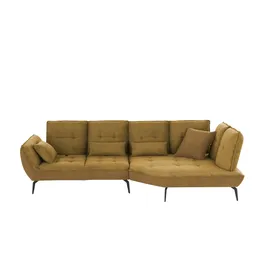 Vito Eckcouch Flachgewebe 3-Sitzer Beige