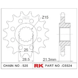 RK 5524-2q 16 Zähne gewichtsreduziert