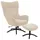 AC Design Relaxsessel Talgarth Polyester 1-St 75 x 100 x 80 cm Cremefarben mit Hocker