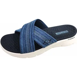 SKECHERS GO Walk Flex Sandale Impressed, Navy Textile, 37 EU
