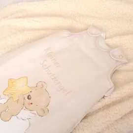 Herding 3385232235 - babybest® Babyschlafsack, Kleiner Schutzengel, Baumwolle, weiß/beige, 70x45cm