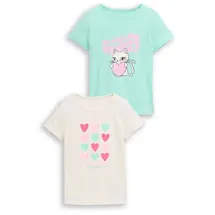 Tom Tailor T-Shirt (Packung, 2-tlg) im 2er Pack weiß 104/110 EU
