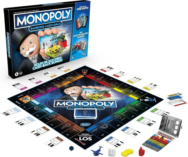 Monopoly Banking Cash-Back, die elektronische Version des beliebten Klassikers, elektronische Punktevergabe und noch mehr Technik, für die Familie