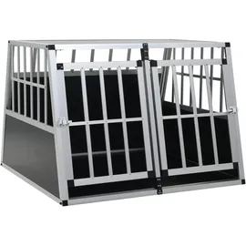 vidaXL Hundetransportbox 89 x 69 x 50 cm Silber