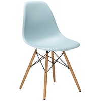 Vitra Stuhl Eames Plastic Side Chair DSW 83x46.5x55 cm eisgrau, Gestell:  eichefarbig, Designer Charles & Ray Eames