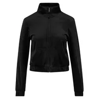 URBAN CLASSICS Short Velvet Trainingsjacke - Black - S