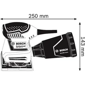Bosch GSS 140-1 A ohne Akku + Staubbox inkl. Microfilter, 2x Schleifblatt, 1x Schleifplatte, Lochwerkzeug