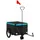 vidaXL Fahrradanhänger schwarz/blau 30 kg