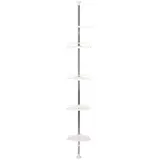 Teleskop-Duschregal 100-320 cm Höhenverstellbares Duschregal ohne Bohren Teleskopregal Eckregal mit 4 Körben