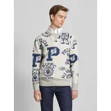 Sweatshirt mit Rundhalsausschnitt, Offwhite, M