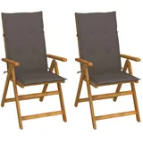 vidaXL Klappbare Gartenstühle 35 x 52 x 34 cm braun 3 St.