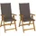 vidaXL Klappbare Gartenstühle 35 x 52 x 34 cm braun 3 St.
