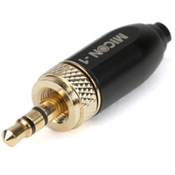 MiCon-1 Adapter 3,5 mm, vergoldeter TRX-Klinkenstecker mit Überwurfmutter