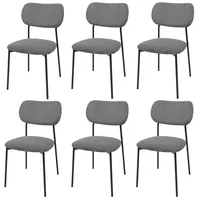 Mendler 6er-Set Esszimmerstuhl HWC-O26, Küchenstuhl Polsterstuhl Stuhl, Cord (330g/m2)