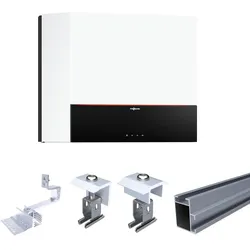 Viessmann Photovoltaik-Paket für Vitovolt 300 mit Vitocharge VX3, S für 16 Module, silber, Schrägdachmontage