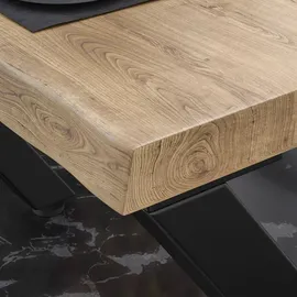 GGM Möbel PJ | Bistro Loungetisch | 70x70xH41cm | Eiche/ Schwarz