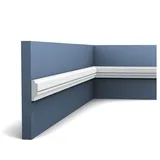 Orac DECOR PX116 Axxent Wandleiste Zierleiste Profil Wand Rahmen Dekor Element 2 m 200 cm x 3,1 cm x 1 cm Weiß