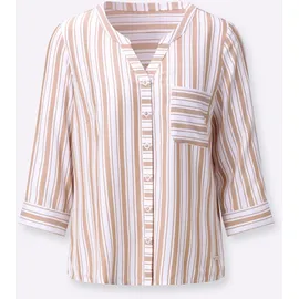 Casual Looks Funktionsbluse camel-weiß-gestreift 38