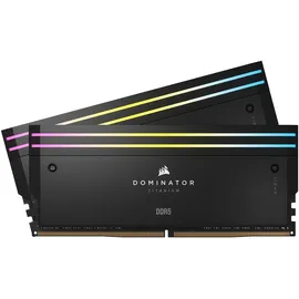 Corsair Dominator Titanium RGB 48GB (2x24GB) Bis zu 6000MHz CL30 Intel XMP 3.0 Desktop-Arbeitsspeicher – schwarz