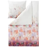 Estella Bettwäsche Ruby 4779 930 Ziegel, Mako-Satin, 2 teilig, Waben, Sechseck, Auqarelloptik rot