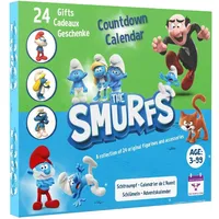 Adventskalender 2024 Der originale SCHLÜMPFE-Adventskalender. Cartoon-Sammelspielzeug für Jungen und Mädchen, 12 Figuren + 12 SMURFY-Geschenke! Ab 3 Jahren. 24 Stück