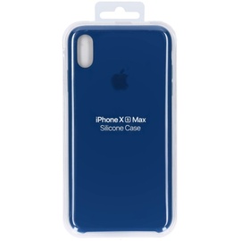 Apple iPhone XS Max Silikon Case horizontblau