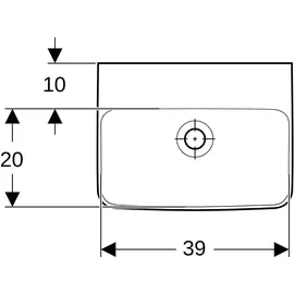 Geberit Renova Nr.1 KeraTect 45 x 32 cm ohne Hahnloch ohne Überlauf