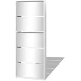 vidaXL Schuhschrank 63 x 170 x 17 cm mit Spiegel / weiß
