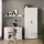 Vicco Aktenschrank Ingo 80 x 37 x 200 cm Weiß