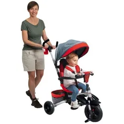 Dreirad Mondo On & Go Moovi Explore Rot Convertible Biegsam Drehung des Sitzes