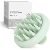 ZMCLG Silikon Kopfhaut Massagebürste, Shampoo Bürste für Peeling und Kopfmassage,Kopfmassage Bürste [Nass & Trocken],Kopfhaut Massagebürste,grün