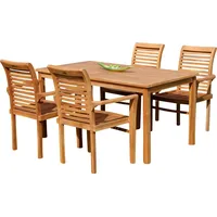 Aleos ALEOS. echt Teak Set Gartengarnitur Gartentisch 150x80 cm