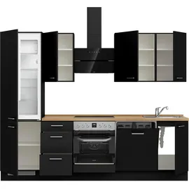 Nobilia Küchenzeile Touch II 270 cm schwarz