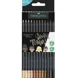 Farbstift Black Edition Skin Tones, sortiert, 12er Etui