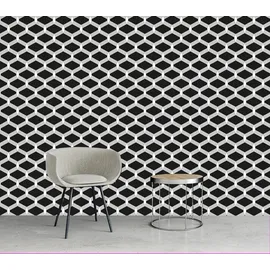 Queence Vinyltapete Macauley 90x300 cm 90 g schwarz 34193