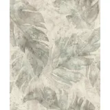 Rasch Textil Vliestapete Blätter grau 10,05 x 0,53 m