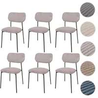 Mendler 6er-Set Esszimmerstuhl HWC-O26, Küchenstuhl Polsterstuhl Stuhl, Cord (330g/m2)