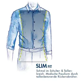 Seidensticker Herren Hemd blau Slim Fit, (675198)