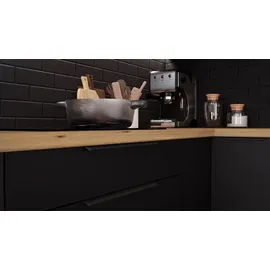 Küchen-Preisbombe Winkelküche Siena L-Form 280 cm Schwarz matt