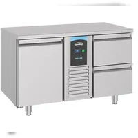 CombiSteel Kühltisch Kühltheke -2/+8°C 1Tür & 2 Schubladen 1/1GN 1300x700x850mm